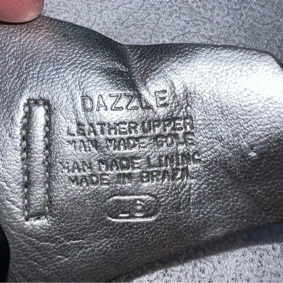 Gianni Bini Dazzle silver and black slide on kitten heels - Picture 8 of 13